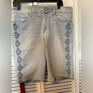 Solid light blue not your daughters jean shorts size 12 BRIELLA SHORT diamonds.